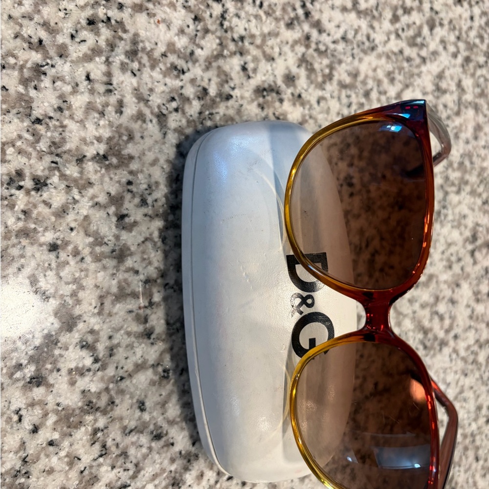 D&G Women's Sunglasses - Red and Yellow Gradient